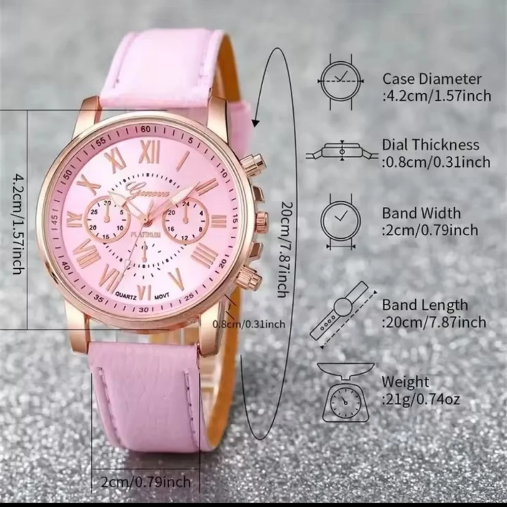 Women's Watch Earrings Necklace Bracelet Set Rhinestone Hearts Pink New‎ f76